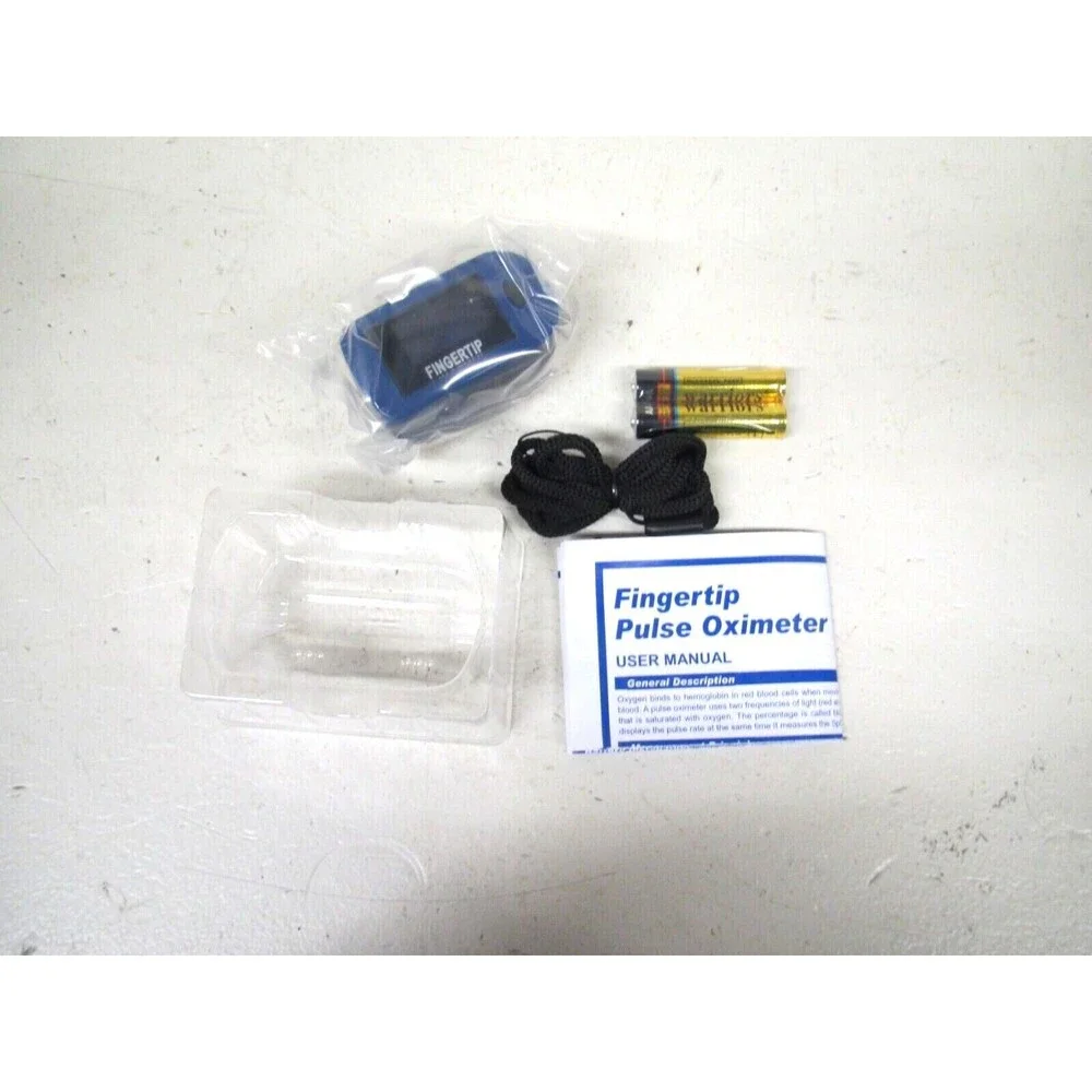 2 Pack - NEW MEDSOURCE Fingertip Pulse Oximeter, Blue Color OLED Display 74002